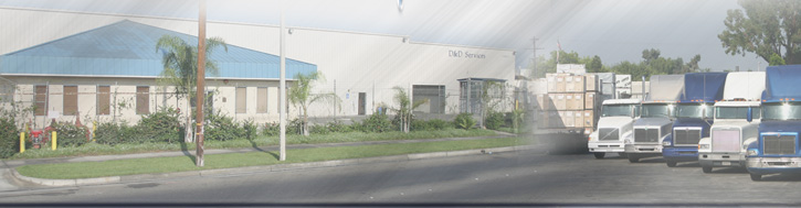 Our warehouse and fleet of trucks.